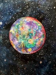 Mercury Planet Painting Watercolor Planets Space Drawings Bluebegoniapottery Gmail Com Planet Painting Space Drawings Planets Art
