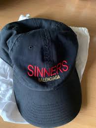 Balenciaga sinners oversized hoodie men's small. Balenciaga Sinners Cap Men S Fashion Watches Accessories Caps Hats On Carousell