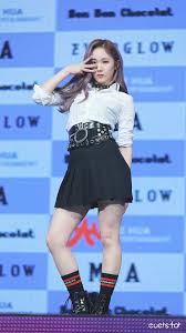Everglow Mia Debut Bon Bon Chocolat Showcase Kpop Girls Mini Dress With Sleeves Fashion