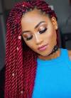 Red Twists Hair