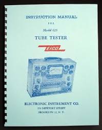 Details About Eico 625 Complete Tube Tester Manual With 1978 Tube Test Data