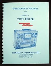 details about eico 625 complete tube tester manual with 1978 tube test data