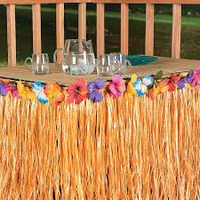 Hibiscus Table Skirt Discontinued Beach Party Decorations Luau Party Supplies Hawaiian Luau Party