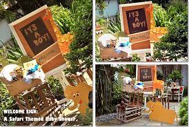 Jungle safari / baby shower/sip & see celebrity baby shower benefiting celebrate the military child, safari theme | catch my party. Get Crafty With A Wild Welcome Display For A Safari Baby Shower Unique Party Ideas From The Party Suite At Bellenza