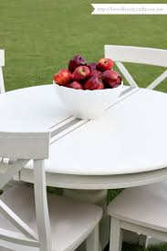 Grain Sack Inspired Painted Kitchen Table Kitchen Table Makeover Diy Furniture Hacks Table Makeover