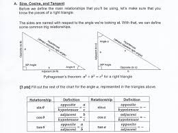 Solved A Sine Cosine And Tangent Before We Define The