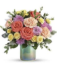 Barbara knew everybody by name and they knew her. Teleflora S Thrilled For You Bouquet In Gonzales La Flower Delivery Pastel Bouquet Order Flowers Online