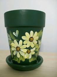 Pin By Isik Handan Guvercin On Macetas Painted Plant Pots Painted Flower Pots Clay Flower Pots