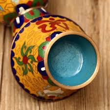 Cloisonne Tibetain Oko Oko Lampe A Huile Tibetain Bouddhisme