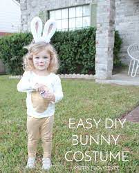 It's as simple as tracing the patterns onto felt, cutting, gluing, adding colored stitching (if desired), and attaching a pretty ribbon. Easy Bunny Costume Bunny Costume Kids Bunny Diy Costume Diy Toddler Costumes