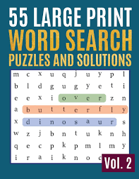 Large print circle word puzzles. 55 Large Print Word Search Puzzles And Solutions Seek And Circle Word Searches To Challenge Your Brain Find Words For Adults Seniors Thomas Sonya Publishers Johan 9781093489071 Amazon Com Books