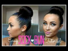 You will twist your hair and very carefully coil the twist around the base of the ponytail. Easy Sock Bun Tutorial Youtube