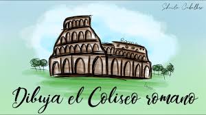 ¡los dos lugares emblemáticos de roma. Como Dibujar El Coliseo Romano En Boceto Diy Como Pintar Con Acuarela Digital Youtube