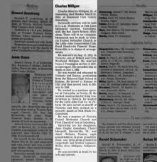Obituary for Charles Maurice Milligan, 1912-2004 (Aged 91)