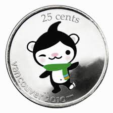 Qualifies for olympic baseball on 2nd try. 25c 2008 Vancouver 2010 Olympic Mascot Miga Royal Canadian Mint Coins