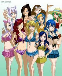 Fairy Tail Swimsuit Girls Colour By Honda Thoru On Deviantart Fairy Tail Girls Fairy Tail Couples Fairy Tail Anime