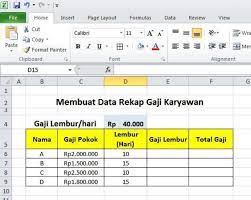 The collection that comprising chosen picture and the best among others. Membuat Rekap Gaji Karyawan Menggunakan Alamat Cell Pada Excel Belajar Office