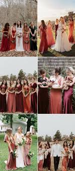 These 2019 Dress Trends Are Changing The Game For Modern Bridesmaids Fall Wedding Bridesmaids Colored Wedding Dresses Velvet Bridesmaid Dresses
