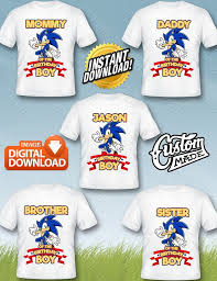 Birthday Boy Family Birthday T Shirt Design Sonic Family Iron On Transfer Sonic Family Birthday Shirt Diy Sonic Family Shirt Designs So Diy Birthday Shirt Family Birthday Shirts Custom Birthday Shirts