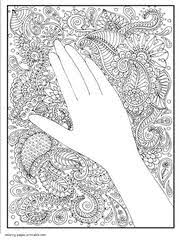 The ultimate (free!) printable collection. Roses And Hourglass Coloring Page Coloring Pages Printable Com