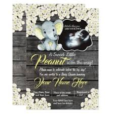 Ultrasound Elephant Baby Shower Invitation Rustic Invitation Baby Shower Party Invitations Pink Baby Shower Invitations Baby Shower Invitations