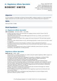 Regulatory Affairs Specialist Resume Samples Qwikresume