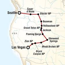 Map Of The Route For Northwest National Parks Road Trip National Northwest Parks Route Road Trip Map National Park Road Trip Road Trip Usa