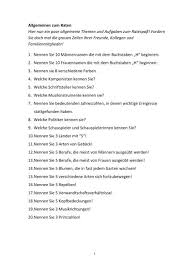 Der sommer gilt für viele kinder als lieblingsjahreszeit. Allgemeines Zum Raten Hier Nun Ein Paar Allgemeine Themen Und