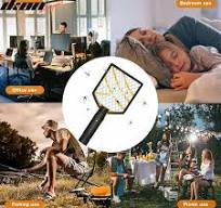 DC Power Handheld Mosquito Swatter Killer Racket Fly Swatter Zapper