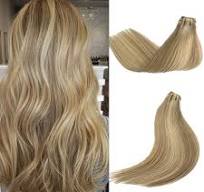 Amazon.com : Human Hair Clip In Extensions Real Hair Beige Blonde to  Platinum Blonde Highlight Hair Extension OiMiGO Clip Hair Extensions Human  Hair ...