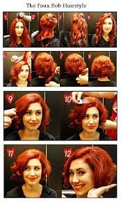 The Faux Bob Hairstyle Hairstyles Tutorial Flapper Hair Hair Styles Hair Tutorial