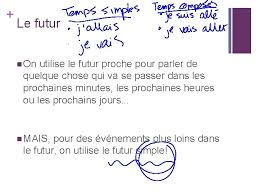 Les deux formes sont proches mais ne sont pas interchangeables. Futur Simple Ou Futur Proche