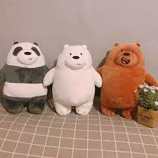 現貨MINISO 正版授權WE BARE BEARS 熊熊遇見你娃娃28.5cm 🐼 🐻, 興趣及遊戲, 玩具與遊戲在旋轉拍賣