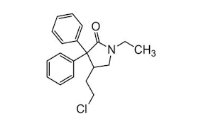 Doxapram hydrochloride 20mg/ml solution for injection. Cas No 3192 64 1 Product Name Doxapram Hydrochloride Impurity A Chemical Name 1 Ethyl 4 2 Chloroethyl 3 3 Diphenyl 2pyrrlidinone Pharmaffiliates