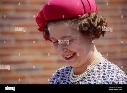 Queen elizabeth flower dress hi-res stock photography and images