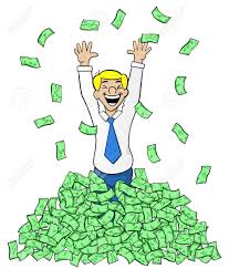Vector Illustration Of A Cartoon Business Man With A Pile Of ...