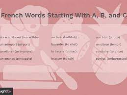 We did not find results for: French Words Starting With A B And C