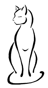 Pin By Uze On Cat Logo Ideas And Inspiration Cat Outline Cat Tattoo Drawings