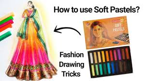 These soft pastels are bright and smoother. How To Use Soft Pastels Ethnic Wear Fashion Illustration Youtube