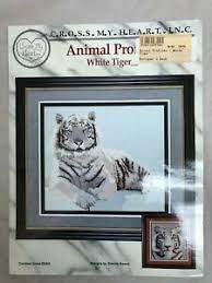 Nacido en una villa en el corazn la india trabaja en una tienda t. Libro De Puntada Cruzada Contada Tigre Blanco Perfiles De Animales Envio Gratis Ebay