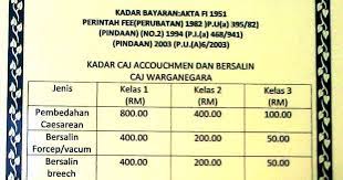 Kos bersalin hospital kerajaan 2021. Bayaran Hospital Kerajaan Untuk Bersalin