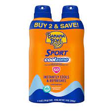 Banana boat sport coolzone spf 50. Buy Banana Boat Sport Performance Cool Zone Reef Friendly Broad Spectrum Sunscreen Spray Spf 50 Twin Pack 12 Ounce Online In Germany B07ckr35ql