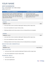 Get hired with the professional resume builder that will make you level up your resume with these professional resume examples. Free Resume Templates Resume Sample Download My Cv Designer