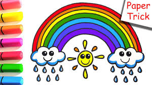 How To Draw Rainbow With Easy Trick For Kids Easy Trick To Draw Rainbow Rainbow Drawing Bizimtube Creative Diy Ideas Crafts And Smart Tips So we continue the series of guides for drawing simple things.