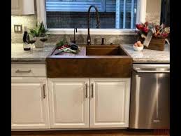 We didn't have room for a cabinet that size, so we had to do a little finaglin' and build a diy base cabinet for. Retrofit Farm Sink In Existing Cabinet By Rachiele Patented Design Youtube