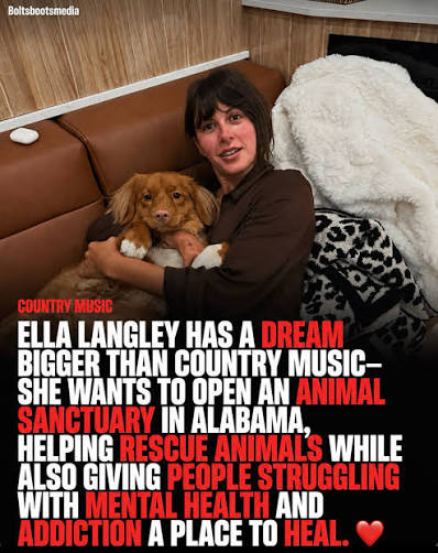There's a side of Ella Langley's dream that goes way beyond No. 1 songs,  sold-out shows and awards. Ella has said one of her long-term goals is to  open an animal sanctuary
