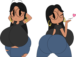 Xbooru - 1girl arms behind head ass focus big ass big breasts black hair  breasts dark-skinned female fat ass female only glasses heart huge ass huge  breasts looking at viewer roblox roblox