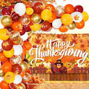 Amazon.com: Thanksgiving Day Party Decorations, Burgundy Yellow ...