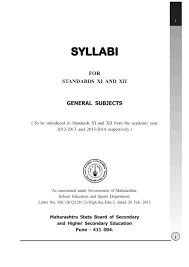 SYLLABI - Maharashtra State Board of Secondary & Higher ...