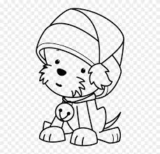 Little dog on the lawn. Cute Puppy Wearing Christmas Hat Coloring For Kids Christmas Puppy Coloring Pages Free Transparent Png Clipart Images Download